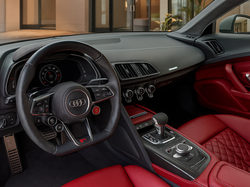 Audi R8 V10 Plus front seating